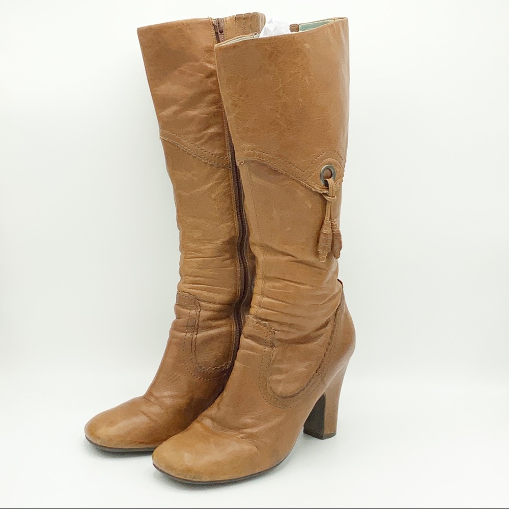 Anthro Beviel Leather BoHo Vintage Boots Sz 39